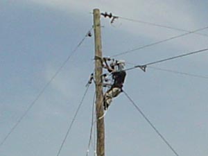 installing power lines