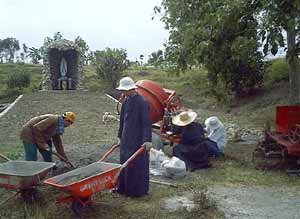 clean-up on the Grotto site