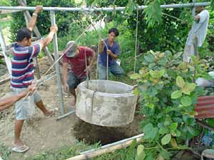 lowering pipe into well