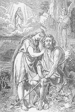 Adam and Eve are banished from the Garden of Eden