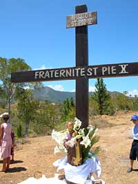 temporary shrine to St Joseph