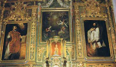 paintings of St Francis and St Ignatius