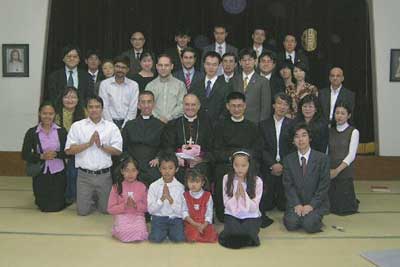 Bishop Fellay eating Japanese food
