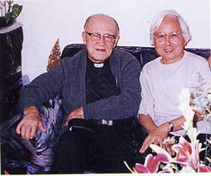 Rose Hu and Fr. McGrath